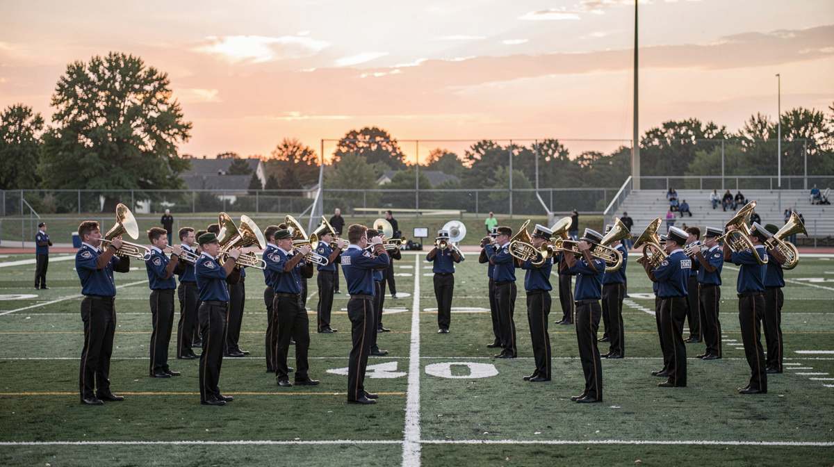 High-school band, choir, sports, clubs and alumni activities across the school year