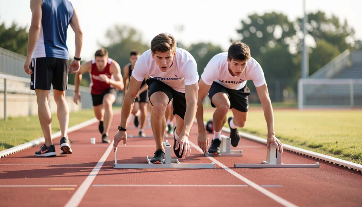List running field and relay events with season dates, academic eligibility and meet progression.